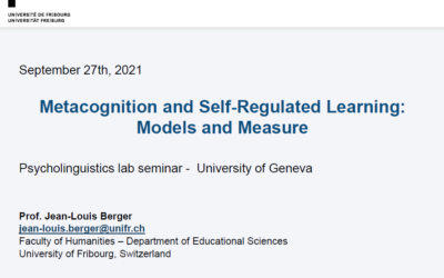 Metacognition and Self-Regulated Learning: Models and Measures